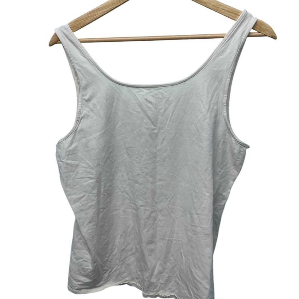 J. Jill White Pull Over Tank top Cotton / Spandex Blend Size XL - Picture 2 of 4